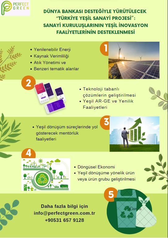 “Türkiye Yeşil Sanayi Projesi: Sanayi Kuruluşlarının Yeşil İnovasyon Faaliyetlerinin Desteklenmesi” 