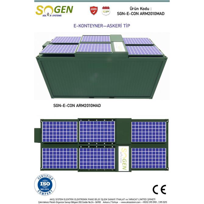 Konteyner Üzeri Modüler Tip Mobil Güneş Jeneratörleri