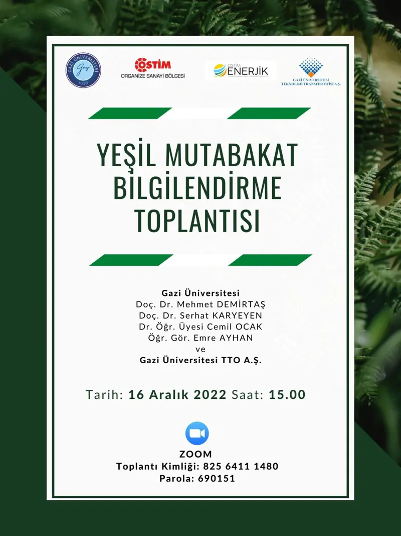 Yesil Mutabakat Bilgilendirme Toplantisi