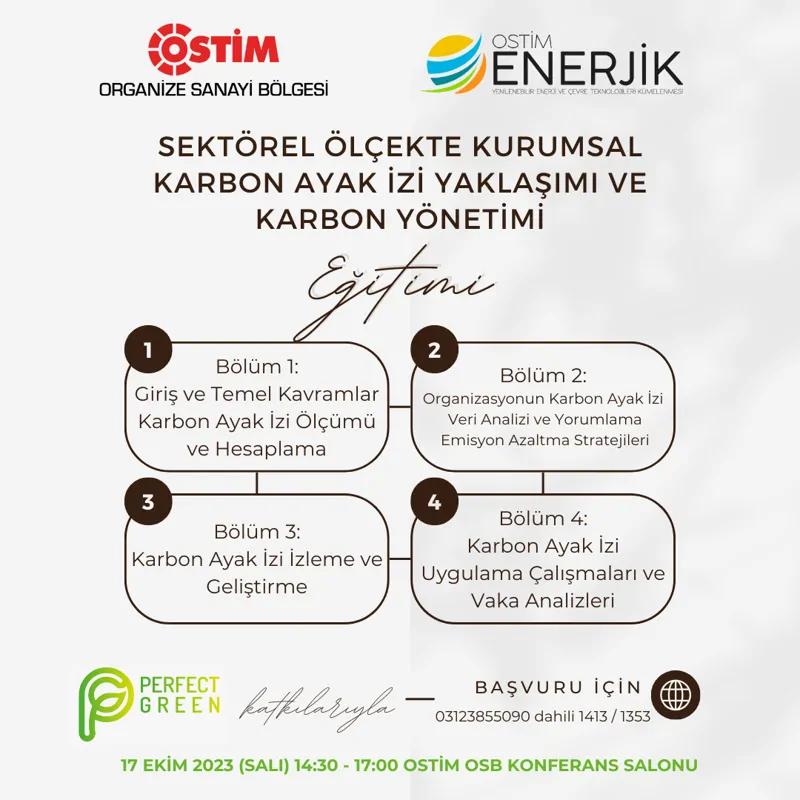 ‘SEKTÖREL ÖLÇEKTE KURUMSAL KARBON AYAK İZİ YAKLAŞIMI VE KARBON YÖNETİMİ’ Eğitimi