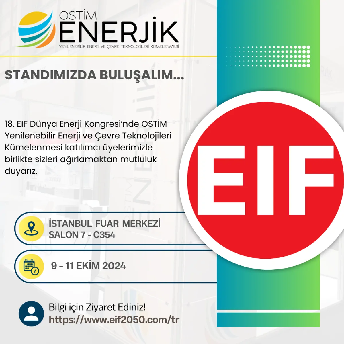OSTİM ENERJİK 18'nci EİF Dünya Enerji Kongresi'nde